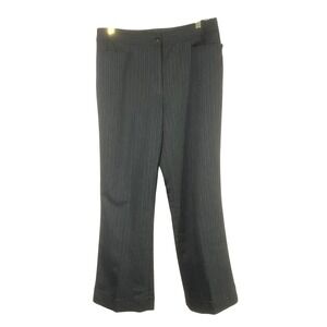 Etcetera Women's Dress Pants Gray Pinstripe Size 8 Straight Leg‎ Career Work